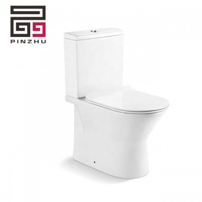 Wholesale dual flush push  two-piece toilet sanitary ware 2 piece elongated toilet