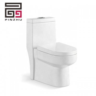 Factory price wholesale one piece siphonic white glaze porcelain toilet